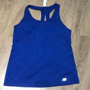 Bright blue New balance workout tank.